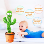 Anubhav Janni Rechargeable Toys Talking Cactus Baby for Kids Dancing Can Singing Recording Repeat Funny Education Children Playing Home Decor Toy (Multicolor) - Image 6