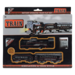 Anubhav Janni Electric Express Train Set 13 Pieces Realistic Simulation Battery Operated High-Speed Small Black Train Toy Set for Kids Boys Girls and Toddlers (Pack Of 1)