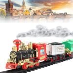 Anubhav Janni Train Toys for Kids with Track Big Size Battery Operated Modal Set Choo Choo Train Real Smoke Light Sound Engine Container Coal Oil Baby Boys & Girls (Pack of 1)
