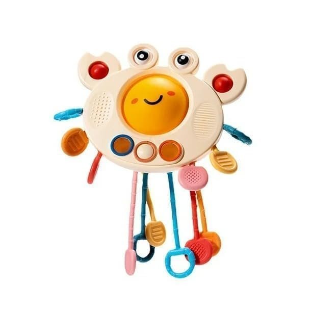 Anubhav Janni Crab Shaped Pull String Activity Toy for Baby Teething Play Adventure Fine Motor Skills Development Food Grade Silicone Pull Toys Travel-Friendly Perfect for 6+ Months Anubhav Janni Crab Shaped Pull String Activity Toy for Baby Teething Play Adventure Fine Motor Skills Development Food Grade Silicone Pull Toys Travel-Friendly Perfect for 6+ Months - Image 1