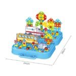 Anubhav Janni 285 Pcs DIY Creative Puzzle Box for Kids Educational Building Toy Kit with Drill Learning Construction Set for Boys Girls Carry Case Toy Gift for 3+ Years (Fire Theme) - Image 2