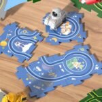 Anubhav Janni Puzzle Racer Kids Car Track Set Educational Puzzle Track Car Play Set Toddlers Puzzle Rail Car Plastic Puzzles for Kids Ages 3-5 with Vehicles Puzzle Race Track Car Toys - Image 5