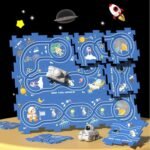 Anubhav Janni Puzzle Racer Kids Car Track Set Educational Puzzle Track Car Play Set Toddlers Puzzle Rail Car Plastic Puzzles for Kids Ages 3-5 with Vehicles Puzzle Race Track Car Toys - Image 8