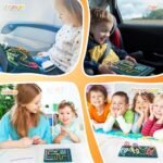 Anubhav Janni Activity Board Double Sided Silicone Fidget Toy for Kids & Adults Silent Calming Anxiety Portable with Travel Bag Strings Ages Above 3 Years (Multicolor) - Image 5