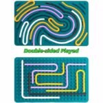 Anubhav Janni Activity Board Double Sided Silicone Fidget Toy for Kids & Adults Silent Calming Anxiety Portable with Travel Bag Strings Ages Above 3 Years (Multicolor) - Image 7
