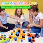 Anubhav Janni 3D Gobble Game Engaging Strategy Gobble Board Game Learning Toy for Kids Families Tic Tac Toe Brain Boys Girls Above 3 Years Old Kids (Multicolor) - Image 6