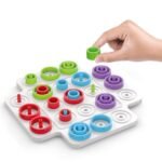 Anubhav Janni Tri Rings Board Game for Kids Teens Adults Family Fun Brain Mind Strategy 2-4 Players Table Top Interactive Toy with Colorful Stacking Ring Tic-Tac-Toe Style 2–4 Players