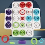Anubhav Janni Tri Rings Board Game for Kids Teens Adults Family Fun Brain Mind Strategy 2-4 Players Table Top Interactive Toy with Colorful Stacking Ring Tic-Tac-Toe Style 2–4 Players - Image 5