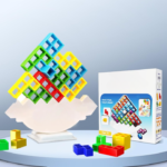 Anubhav Janni Tower Game 32 Pcs 4 Different Shapes Stack Tower Blocks with 22 Cards Swing Stack Balance Building Block Interactive STEM Toy For Above 3 Years Kids (Multicolor) - Image 5