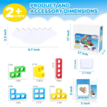 Anubhav Janni Tower Game 32 Pcs 4 Different Shapes Stack Tower Blocks with 22 Cards Swing Stack Balance Building Block Interactive STEM Toy For Above 3 Years Kids (Multicolor) - Image 6