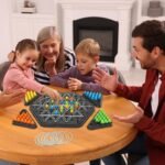 Anubhav Janni Chain Triangle Chess Game Board Games Fun Night Set Rubber Band Puzzle Interactive Brain Teaser 2 to 4 Players For Kids Adults and Players Puzzle For Entertainment Purpose - Image 2