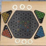 Anubhav Janni Chain Triangle Chess Game Board Games Fun Night Set Rubber Band Puzzle Interactive Brain Teaser 2 to 4 Players For Kids Adults and Players Puzzle For Entertainment Purpose - Image 4