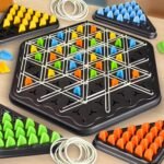 Anubhav Janni Chain Triangle Chess Game Board Games Fun Night Set Rubber Band Puzzle Interactive Brain Teaser 2 to 4 Players For Kids Adults and Players Puzzle For Entertainment Purpose - Image 5