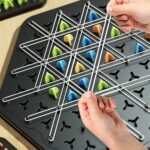 Anubhav Janni Chain Triangle Chess Game Board Games Fun Night Set Rubber Band Puzzle Interactive Brain Teaser 2 to 4 Players For Kids Adults and Players Puzzle For Entertainment Purpose - Image 6