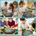 Anubhav Janni Chain Triangle Chess Game Board Games Fun Night Set Rubber Band Puzzle Interactive Brain Teaser 2 to 4 Players For Kids Adults and Players Puzzle For Entertainment Purpose - Image 7