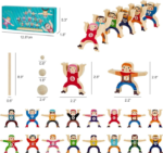 Anubhav Janni Wooden Balance Game for Kids Stacking Balancing Toy Educational Skill Development Puzzle Toddlers Building Blocks For Above 3 Years Kids (Multicolor) - Image 2