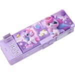 Anubhav Janni Multifunctional Unikorn Password Lock Double Sided Compass Box for Kids Pencil Boy Girl Stationary Items Theme Case Return Gifts Kids Plastic (Pack Of 1)
