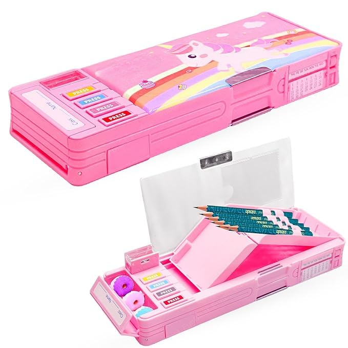 Anubhav Janni Pencil Box for Kids Unikorn Pencil Box Kids Girls Boys Pop Up Best For Return Gifts for Kids (Pack Of 1) (Unikorn Theme) Anubhav Janni Pencil Box for Kids Unikorn Pencil Box Kids Girls Boys Pop Up Best For Return Gifts for Kids (Pack Of 1) (Unikorn Theme) - Image 1