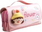Anubhav Janni Kids Pencil Case New Cute Flower Style Pencil Pouch Big Pencil Case Zipper Pencil Kit Stationary Organizer for Girls and Boys (Flower Theme)