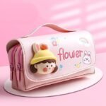Anubhav Janni Kids Pencil Case New Cute Flower Style Pencil Pouch Big Pencil Case Zipper Pencil Kit Stationary Organizer for Girls and Boys (Flower Theme) - Image 2