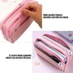 Anubhav Janni Kids Pencil Case New Cute Flower Style Pencil Pouch Big Pencil Case Zipper Pencil Kit Stationary Organizer for Girls and Boys (Flower Theme) - Image 5
