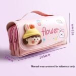 Anubhav Janni Kids Pencil Case New Cute Flower Style Pencil Pouch Big Pencil Case Zipper Pencil Kit Stationary Organizer for Girls and Boys (Flower Theme) - Image 6