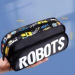 Anubhav Janni Pencil Pouches for Kids Stylish Cartoon Pouch for Girls Boys Pencil Pouches (Pack Of 1) (Robot Pencil Case) - Image 2