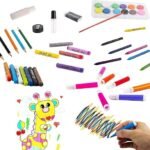 Anubhav Janni Children Art Drawing Crayons Set for Kids Case and Craft Supplies Painting Great Gift Kit Painting Color Markers Water Colors Brush Pencils (150 PCS) (Pack Of 1) (Multicolor) - Image 6