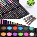 Anubhav Janni Children Art Drawing Crayons Set for Kids Case and Craft Supplies Painting Great Gift Kit Painting Color Markers Water Colors Brush Pencils (150 PCS) (Pack Of 1) (Multicolor) - Image 8