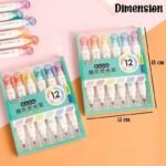Anubhav Janni Cute Cat Pat Highlighter  Pen, 12 Color Highlighter Pens Set Pack of 6 Highlighter Pen Dual Tip (Multicolor) - Image 2