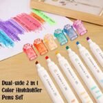 Anubhav Janni Cute Cat Pat Highlighter  Pen, 12 Color Highlighter Pens Set Pack of 6 Highlighter Pen Dual Tip (Multicolor) - Image 6