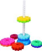 Anubhav Janni Rainbow Spinning Stacking Tower Ring Building Blocks for Kids BPA-Free Non-Toxic Indoor Outdoor Toddler Toy Spiral Stacking Toy for 2 Years Above Kids (Multicolor) - Image 2