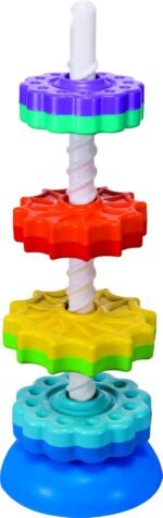 Anubhav Janni Rainbow Spinning Stacking Tower Ring Building Blocks for Kids BPA-Free Non-Toxic Indoor Outdoor Toddler Toy Spiral Stacking Toy for 2 Years Above Kids (Multicolor) - Image 5