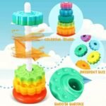 Anubhav Janni Rainbow Spinning Stacking Tower Ring Building Blocks for Kids BPA-Free Non-Toxic Indoor Outdoor Toddler Toy Spiral Stacking Toy for 2 Years Above Kids (Multicolor) - Image 8