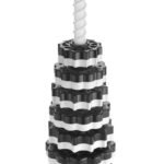 Anubhav Janni Spinning Toy Stacking for Kids Strong ABS Plastic Wheel Fun and Engaging Brain Development Toys Tower Gear Shape Spiral Educational Skill For Above 2 Years Kids (Black And White)