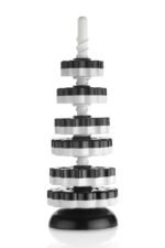 Anubhav Janni Spinning Toy Stacking for Kids Strong ABS Plastic Wheel Fun and Engaging Brain Development Toys Tower Gear Shape Spiral Educational Skill For Above 2 Years Kids (Black And White) - Image 4
