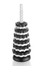 Anubhav Janni Spinning Toy Stacking for Kids Strong ABS Plastic Wheel Fun and Engaging Brain Development Toys Tower Gear Shape Spiral Educational Skill For Above 2 Years Kids (Black And White) - Image 7