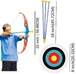 Anubhav Janni Kids Archery Bow and Arrow Toy Set with Target Board for Kids Indoor Outdoor Garden Fun Suction Cups 3 Arrows Target Game for Boys 3-15 Years Birthday Gift (Multicolor) - Image 4