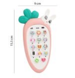Anubhav Janni Radish Style Cute Rabbit Face Pretend Play Cell Phone Toy for Kids Toddlers with Music Ringtones Lights Birthday Party and Gifts for Boys and Girls(Multicolor) - Image 3