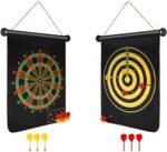 Anubhav Janni 15 Inches Double Sided Magnetic Dart Board Game with 6 Magnetic Darts Indoor Outdoor Games for Adults Kids (Pack Of 1)