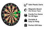 Anubhav Janni Sports Magnetic Dart Board Game 12 Inch Double Sided Dartboard with 4 Magnetic Darts Safe Indoor Outdoor Fun Game for Kids Adults [Round Magnetic Dartboard (12inch)] - Image 3