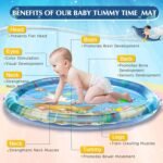 Anubhav Janni Baby Kids Circle Water Play Mat Toys Inflatable Tummy Time Leakproof Mat Fun Activity Center Indoor and Outdoor for Baby (Pack of 1) (Multicolor) - Image 5