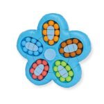 Anubhav Janni Magic Bean Toy Rotating Fidget Toys 2 in 1 Ball Brain Teaser Game Gift  Cube Puzzle Educational For Above 3 Years for Kids Boys Girls (Multicolor)