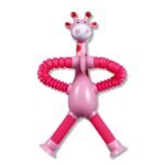 Anubhav Janni LED Telescopic Suction Cup Giraffe Toy Shape Changing Tube Fidget Toys Pop Tubes Tubes Sensory for Girls Boys Stretchable Interactive Light Up (Lighting Giraffe Toy) (Pack Of 1)