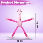 Anubhav Janni Telescopic Toys Stretchy Travel Giraffe Shaped Fidget Set Flights Fun Glowing Shape Changing Animal Figure Stress Relief Children For Above 1 Years Kids (Multicolor) (Pack Of 1) - Image 2