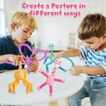 Anubhav Janni Telescopic Toys Stretchy Travel Giraffe Shaped Fidget Set Flights Fun Glowing Shape Changing Animal Figure Stress Relief Children For Above 1 Years Kids (Multicolor) (Pack Of 1) - Image 5