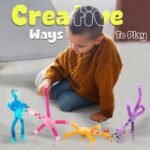 Anubhav Janni Telescopic Toys Stretchy Travel Giraffe Shaped Fidget Set Flights Fun Glowing Shape Changing Animal Figure Stress Relief Children For Above 1 Years Kids (Multicolor) (Pack Of 1) - Image 7