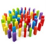 Anubhav Janni Multi Coloured 54 PCS Blocks with Dices Wooden Building Stacking Toys Tumbling Tower Game Toy for Kids Adults (54 Pcs Color Jenga Game) - Image 6