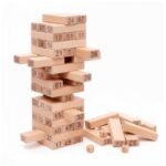 Anubhav Janni Wooden Tumbling Tower Game 54 Pcs Classic Block Stacking for Kids Adults Educational Indoor Party Family Fun Handcrafted Toy (Classic)