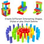 Anubhav Janni Small 54 Pcs Colourful Wooden Blocks Indoor Balancing Building Game Toys Activity Tower Block Cognitive Development Fun Stacking Classic Family Dice Educational Puzzle (Multicolor) - Image 7